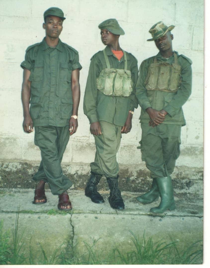 Officers in uniform during active service